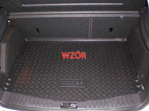 Wykładzina bagażnika Audi A3 Sportback '2012-> (hatchback, z pełnowymiarowym kołem zapasowym) Norplast (czarna, plastikowa)