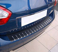 Nakładka na zderzak Nissan Murano '2008-2014 (z zagięciem, stal+folia karbonowa) Alufrost