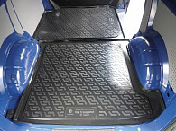 Wykładzina bagażnika Volkswagen T5 '2003-2015 (Transporter, ciężarowa wersja, przednia część) L.Locker (czarna, plastikowa)