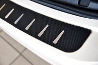 Nakładka na zderzak Ford Mondeo '2010-2014 (płaska, kombi, stal+folia karbonowa) Alufrost