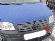 Osłona zimowa dla Volkswagen Caddy '2004-2010 (górna kratka) błyszcząca FLY