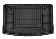 Wykładzina bagażnika Volkswagen Golf Plus '2005-2014 (hatchback, dolna podłoga) Frogum (czarna, gumowa)