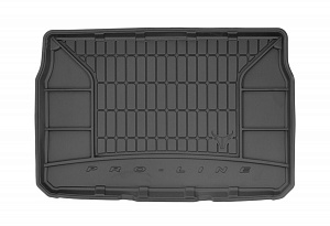 Wykładzina bagażnika Citroen C3 '2016-> Frogum (czarna, gumowa)