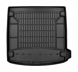 Wykładzina bagażnika Audi Q8 '2018-> (z kołem zapasowym, organizerem i zestawem siatek, nie pasuje do szyny do zaczepów) Frogum (czarna, gumowa)